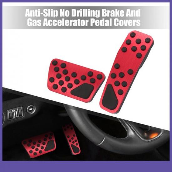 1 Set Anti Slip Aluminum Alloy Foot Pedal Pads for Dodge Challenger Charger