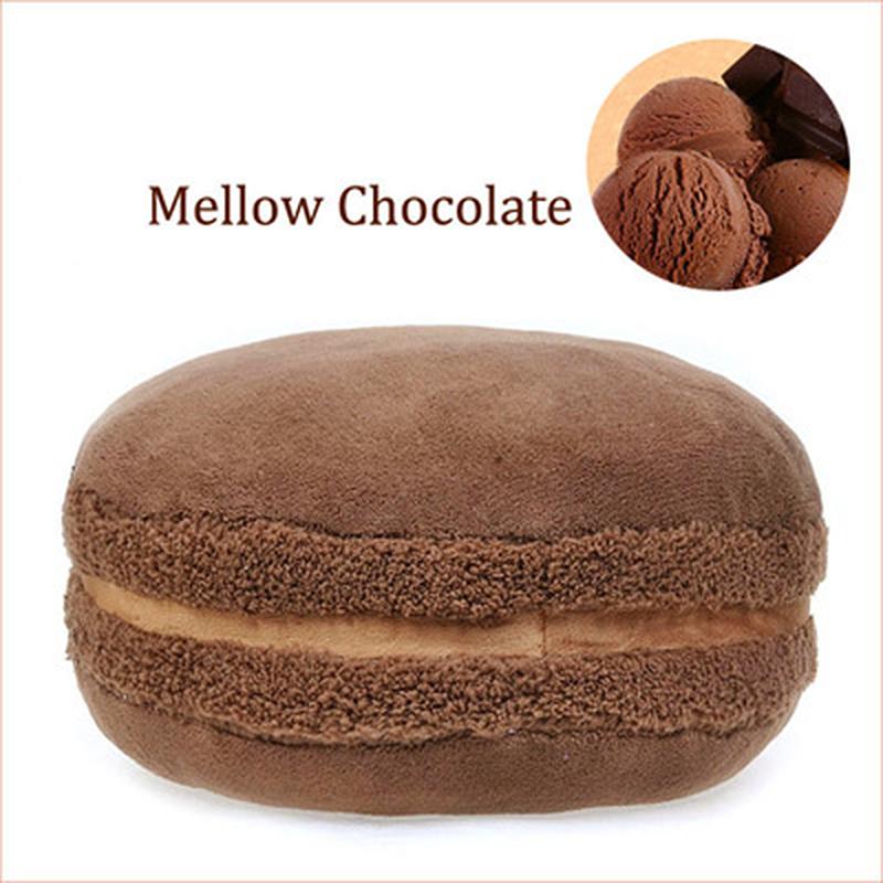 Macaron Shape Plush Cushion Round Cake Pillow Sofa Home Decoration Cushion Soft Plush Doll Photo Props