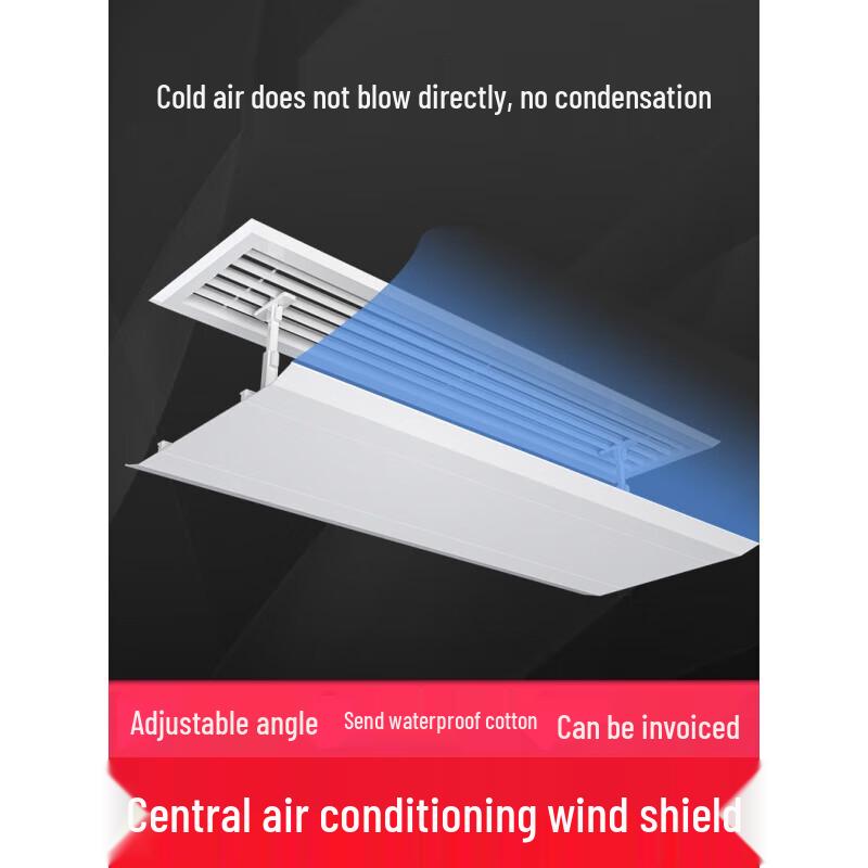 Adjustable Central AC Air Deflector for Ceiling Duct Outlets