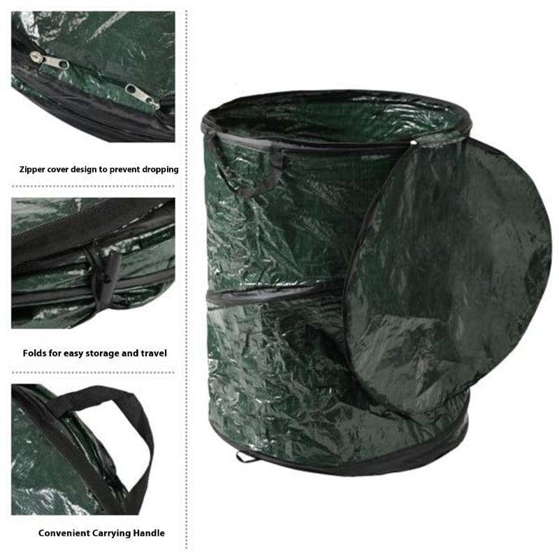 Gallon Popup Outdoor Garbage Can Folding Trash Can Garbage Storage Trash Bag for Camping Parties Yard Waste Storage