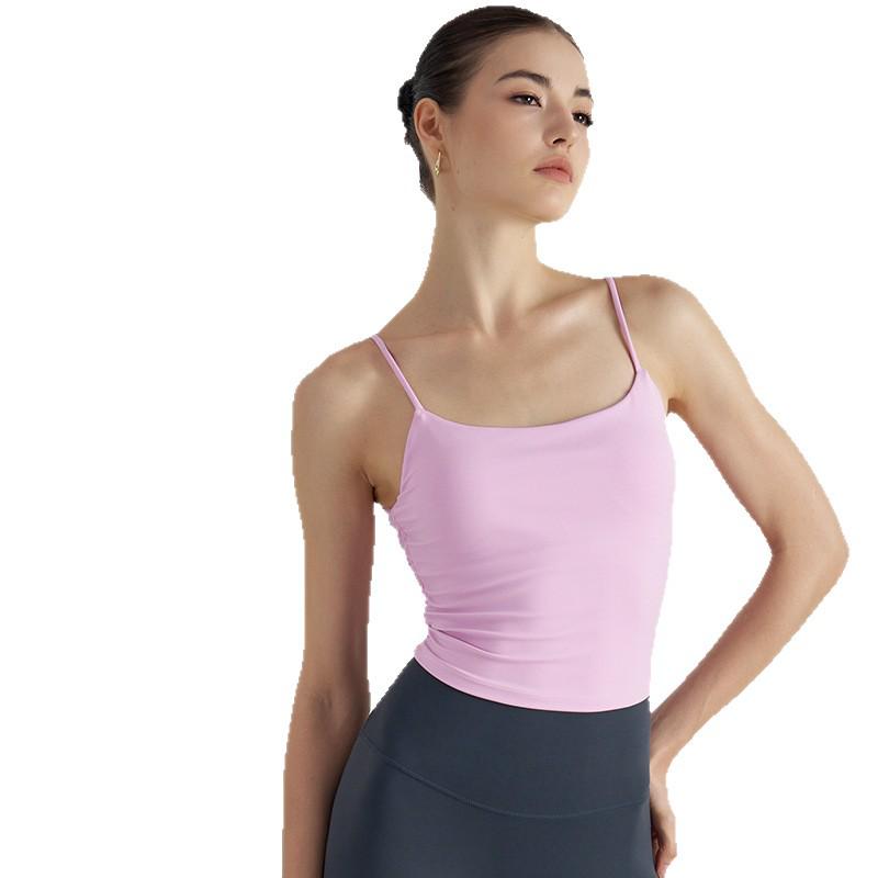 2025 Nude Feel Sports Bra: Shockproof Yoga Camisole for Spring/Summer Fitness