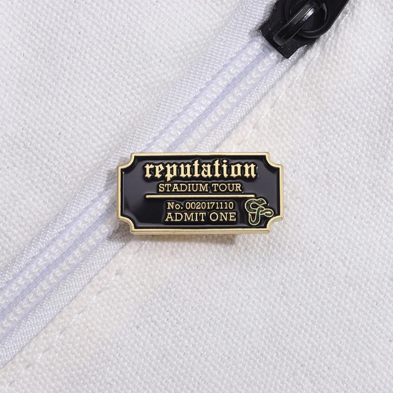 Personalized Taylor Swift Concert Brooch With Geometric Letter Styling For Lovers Music