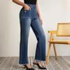 Ladies' Retro Straight Leg High Waisted Jeans
