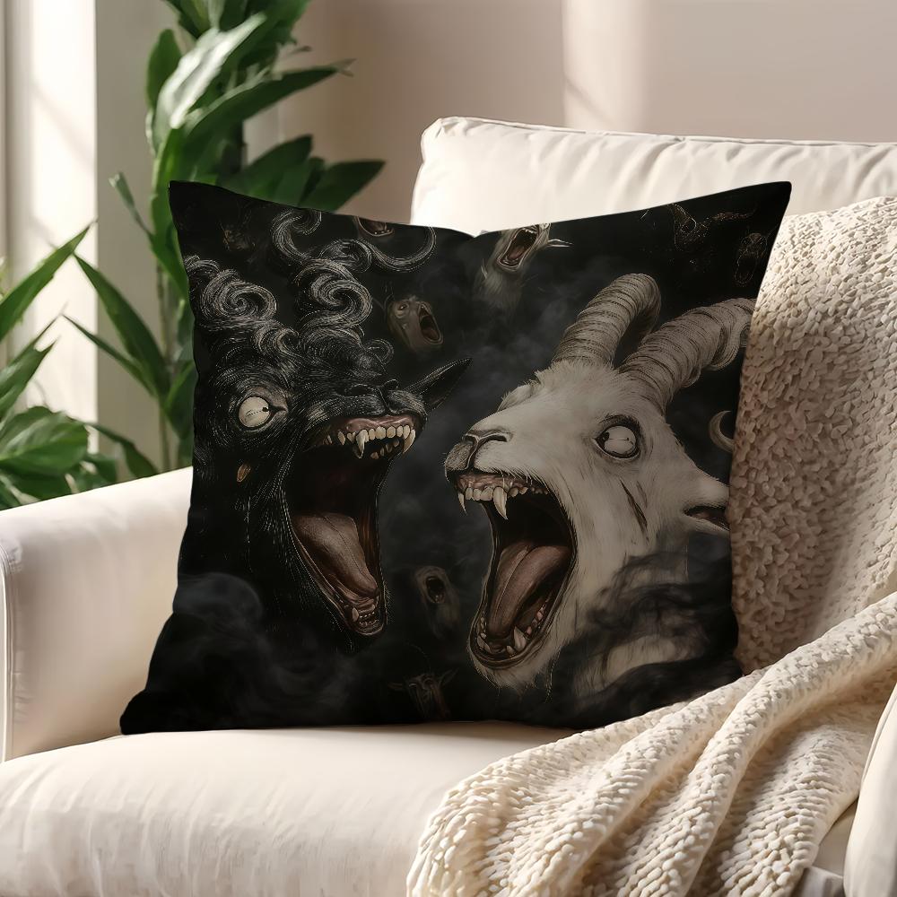 Capa de Almofada Ovelha Boêmia Thriller Decoração Quarto Loja Carro Melhor Escritório em Casa Almofada de Café Sofá Impressão Simplicidade Nórdica