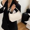 Damenmode Strukturierte Umhängetasche mit Litschi-Muster - Stilvolle, hochwertige Schulterhandtasche
