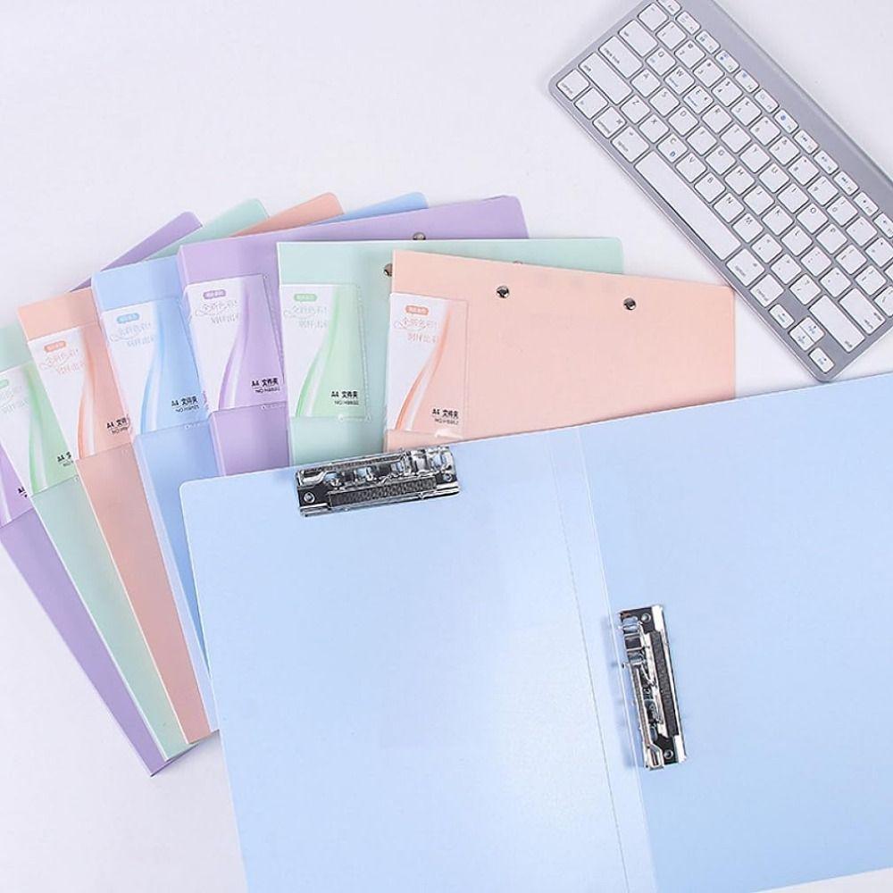 A4 File Folder 100 Pages Document Folder Portable Test Paper Collection Book Stationery Supplies