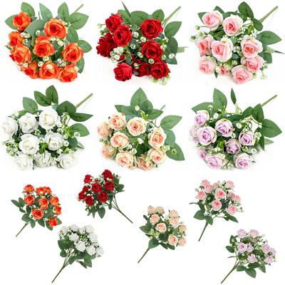 Simulation Roses Artificial Flowers Bouquet Wedding Home Party Decorations Photography Props