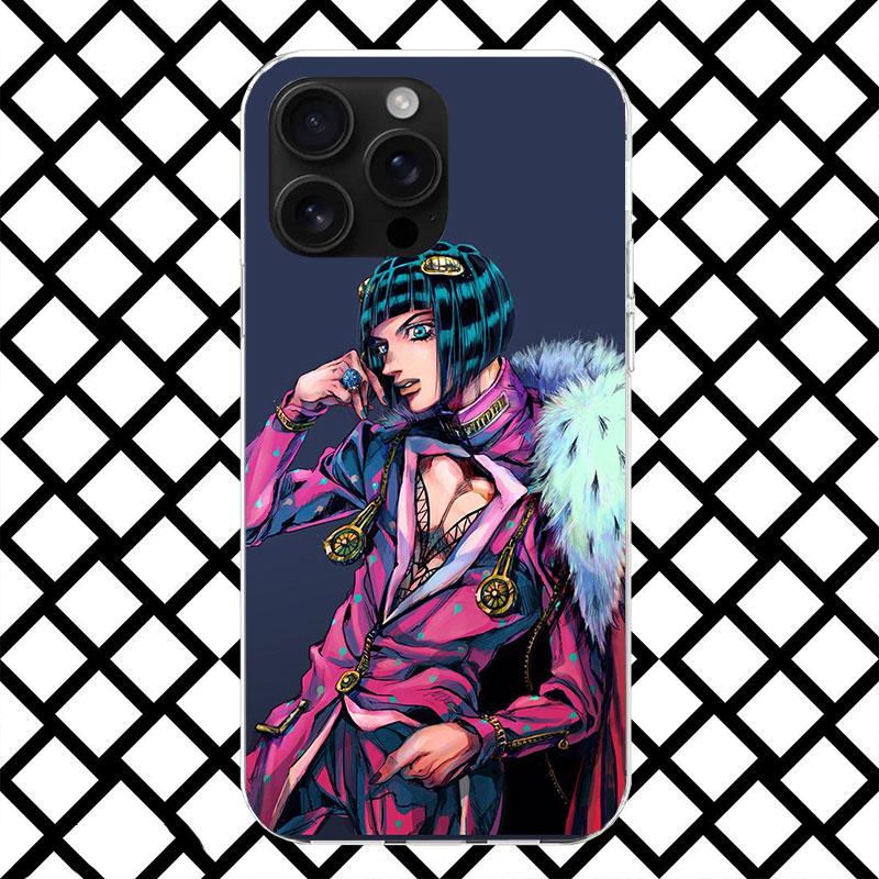 JoJo Adventure Bruno Buccellati Phone Case for iPhone 17 Air 16 16E 15 14 Plus 13 Mini 12 11 Pro Max 7 8 + SE 2020 Soft Cover Fu