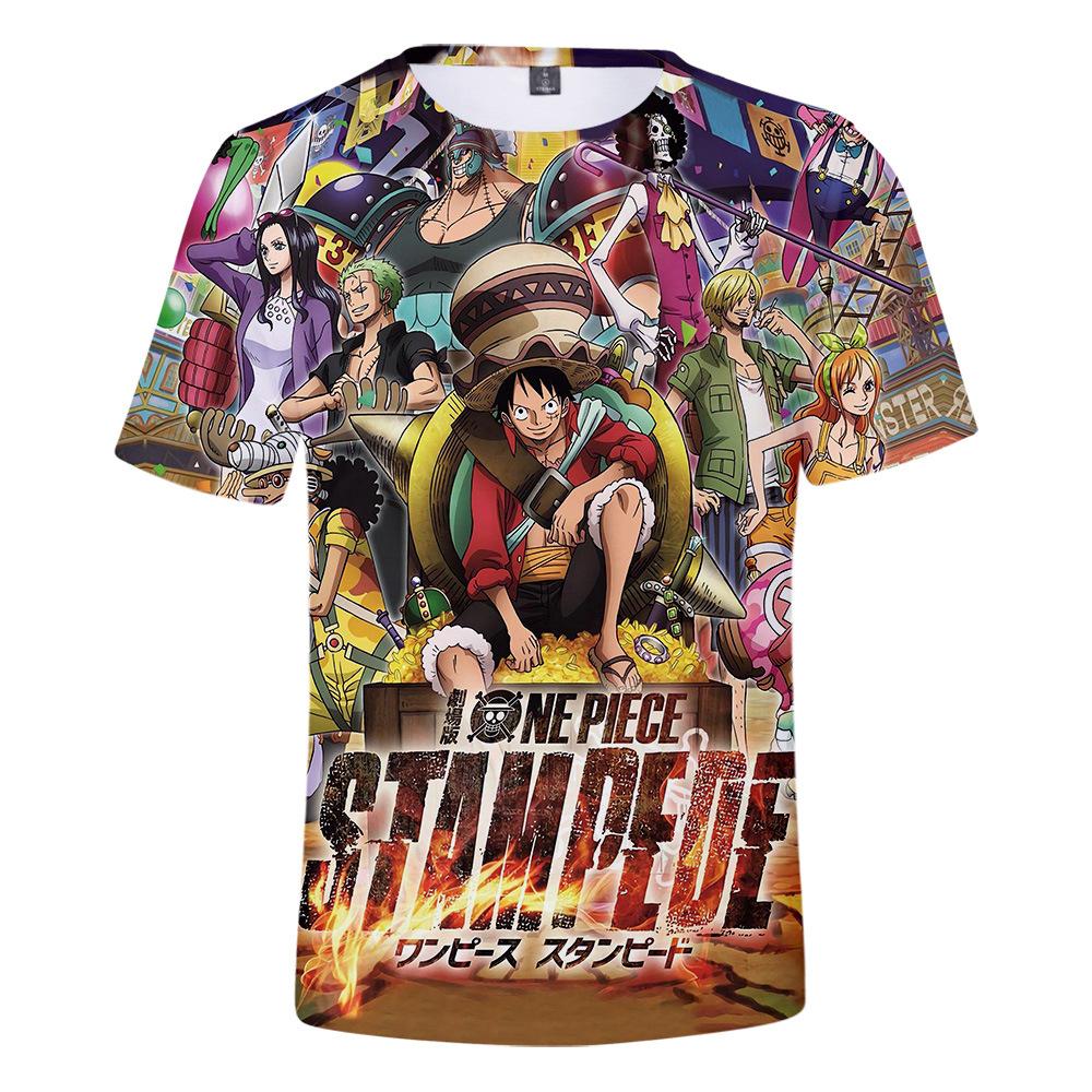 

6 Colors Fashion ONE PIECE Cartoon T Shirts for Women Men Summer Clothing Fitness O Neck Man T-shirt XS оранжевый