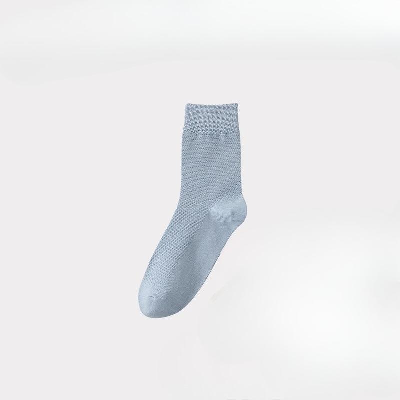 

Мужские весенне-летние хлопковые сетчатые дышащие влагоотводящие носки-трубы 1 pair светло-синий