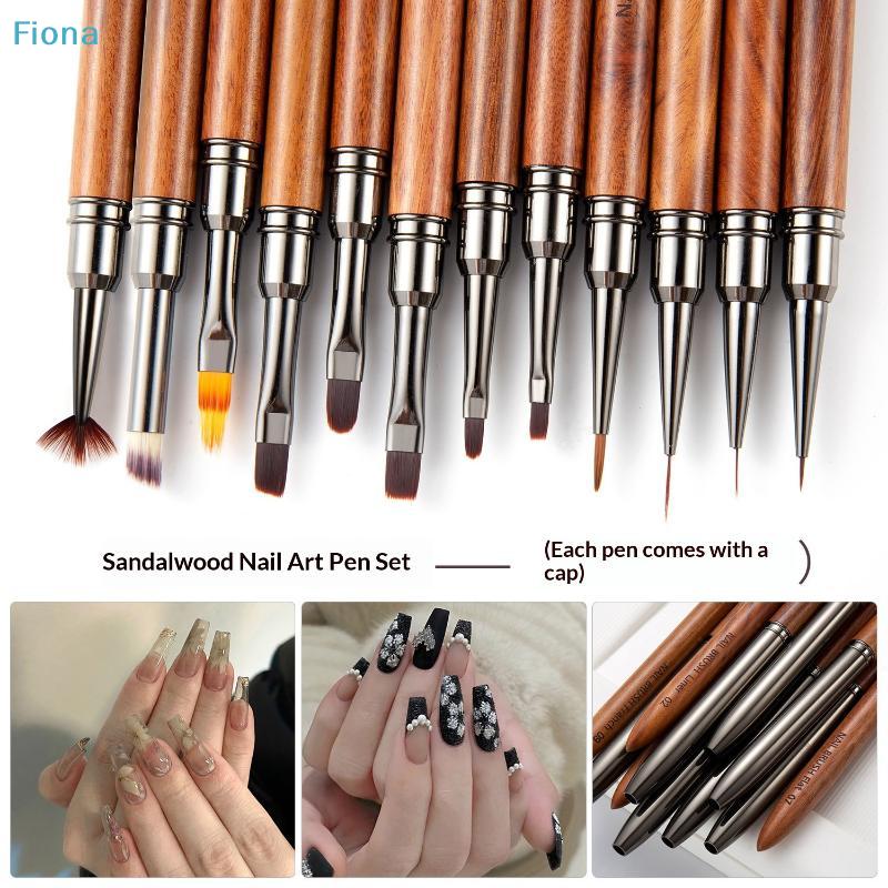 Nail Art Liner Brush Detail Brush Wood Handle Drawing Painting Pen UV Gel Extension Carving Pen Manicure Tool