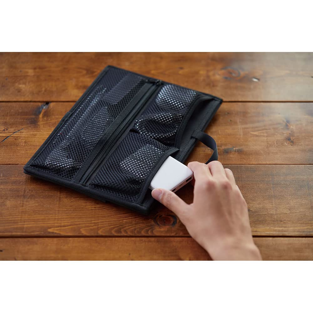 Kingjim Storage Stand Organizer Bag-in-Bag, Beige, New Basic SOZ200