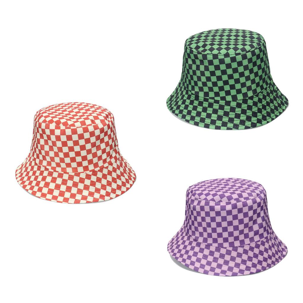 Black White And Checkerboard Checkered Fisherman Hat Casual Visor Fashion