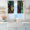 2pcs Colorful Butterfly Wings Printed Curtain for Home Decor - Rod Pocket Window Treatment for Bedroom, Office, Kitchen