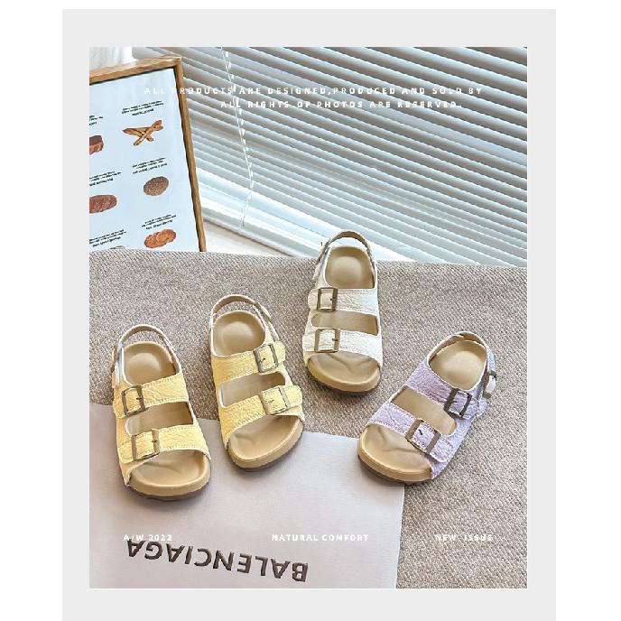 New Summer Children's Sandals Korean Style Soft Sole Beach Shoes for Kids Girls Open-Toe Casual Shoes