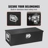 Heavy Duty Aluminum Truck Bed Tool Box, Diamond Plate Tool Box with Side Handle and Lock Keys, Storage Tool Box Chest Box Organizer for Pickup, Truck