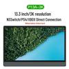 13.3" Ultra-thin 3K Touchscreen Portable Monitor, 1080P HDMI with HDR Support
