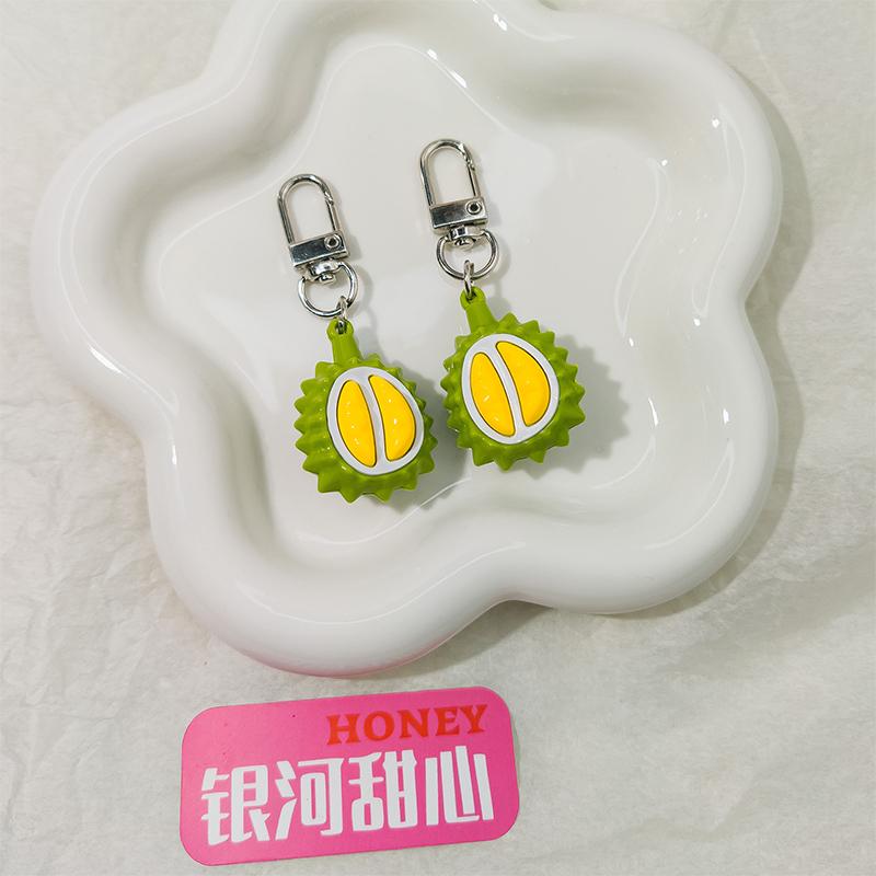 Mini Portachiavi Durian Ciondolo per Zaino Portachiavi Creativo Frutta Cibo Carino Ciondolo per Zaino Coppia Regali