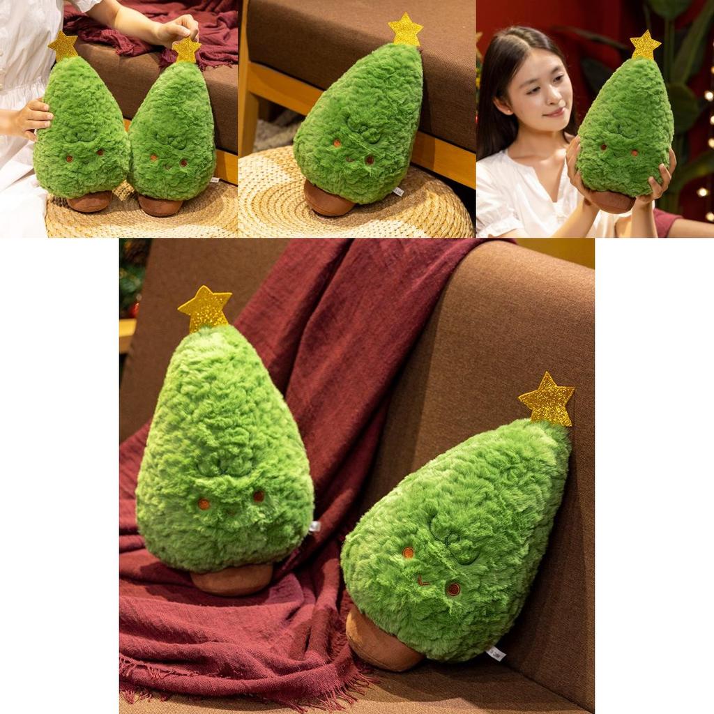35cm Green Christmas Tree Plush Pillow Doll For Holiday Decor And Gift Ideas