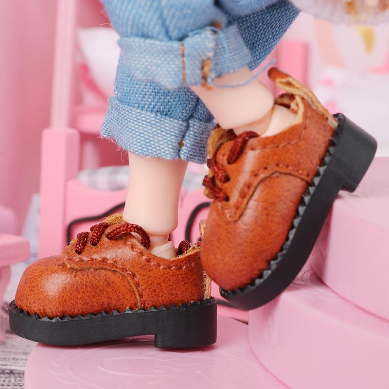 2 Stück 1:12 OB11 Uniformschuhe Lederschuh Puppe Klassische Schuhe Anzug Für Ob11 1/12 Bjd Abnehmbare Puppe Gsc DOD YMY Puppenzubehör