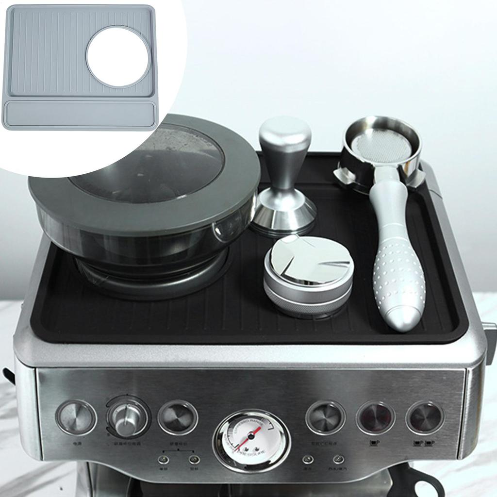 Coffee Tamping Mat Anti-Slip Silicone Waterproof Cover Prevent Scratch Coffee Tamper Mat For Bar Home Office Countertop Party