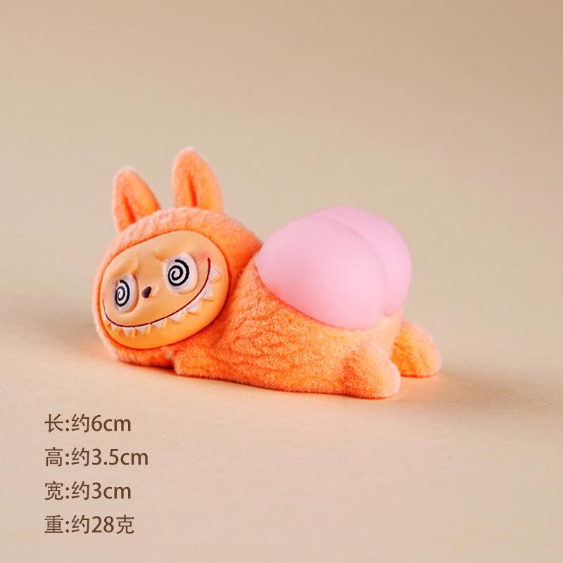 Tide Play Resin Ornament Ornament, Flocking Cute Doll Blind Box Blind Bag Desktop Ornament