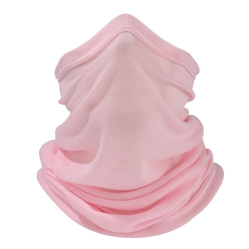 

New men s and women s outdoor cycling fishing sunscreen protective mask solid color sports scarf розовый