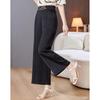 Pasite Mid-Aged Women's Summer Straight Casual Pants