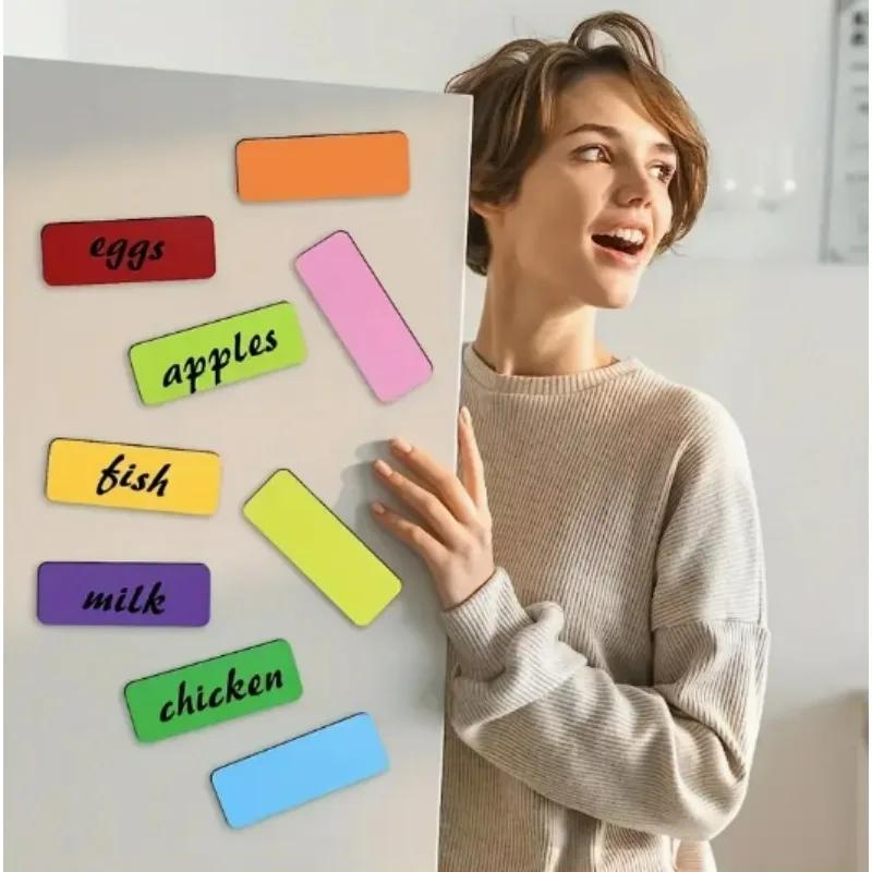 5/50 Stück Magnetische Etiketten Aufkleber Wiederverwendbar Haus Kühlschrank Aufkleber Whiteboard Magnet Etiketten Büro Schule Whiteboard Display Aufkleber