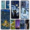 Phone Case For Xiaomi Mi 14 13 12 11 Lite 13T 12T 11x 11T 10T Pro 9T Note 10 Lite Soft Black Cover Retro Van Gogh Oil Painting