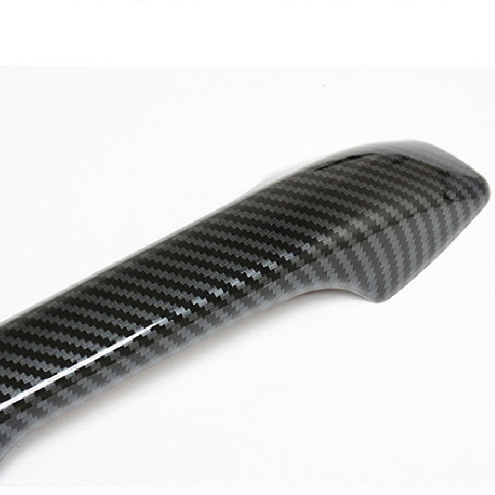 For Kia Seltos Carbon Chrome Car Side Door Handle Decoration Cover Trim Exterior Styling Frame    2022