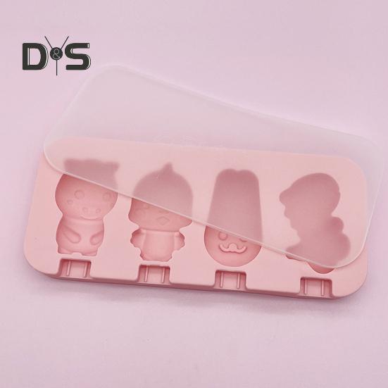 BPA Free Popsicle Mold Animal Shape Convenient Cute Ice Cube Popsicle Maker Mold