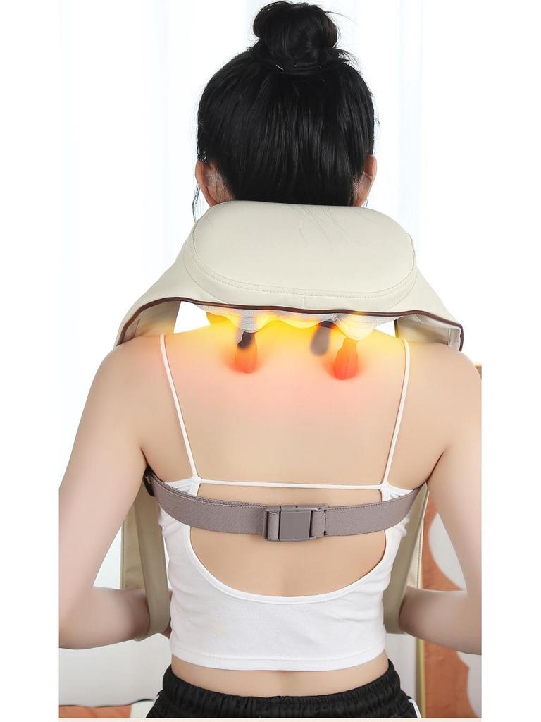 Trapezius Cervical Massager - Shoulder & Neck Kneading, Heat-Compress, Multifunction Shawl