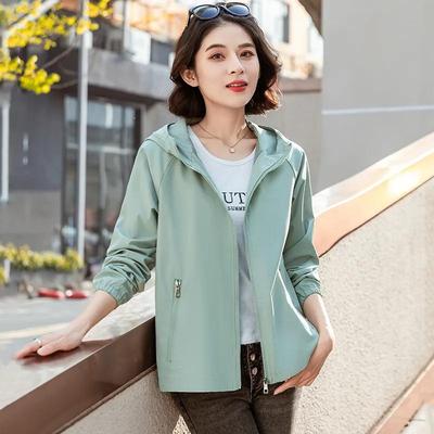Giacca antivento da donna, primavera, autunno, trench, donna, abbigliamento sportivo e per il tempo libero, taglie forti, con cappuccio, top da donna