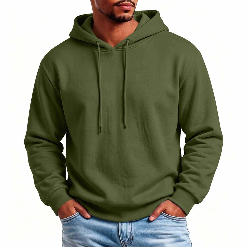 Men's Casual Long Sleeve Pullover Hoodie Athletic Sweatshirt for Everyday Wear