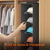 Lifewit Cappellino da Baseball Appeso Porta Cappelli Espositore in Tessuto Supporta fino a 40 Porta Cappelli Organizer a 10 Scomparti Nero, Rastrelliera, Scaffale in Tessuto Non Tessuto, Cappelli, Armadio/Camera da Letto