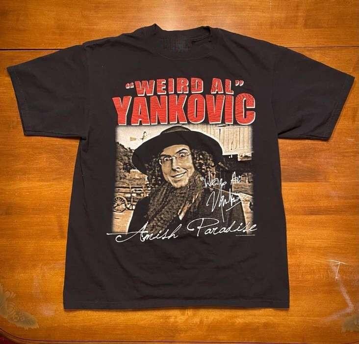 Vtg Amish Paradise By WEIRD AL YANKOVIC Cotton Black S-4XL Unisex Shirt BL072 Unisex T-Shirt S 1930₽