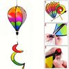 1PC Rainbow Hot Air Balloon Wind Spinner-suitable for Garden, Home, Office, Christmas and Party Decoration /garden Accessories