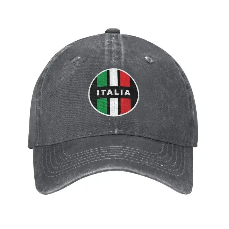 Custom Unisex Cotton Italia Racing Stripes Flag Baseball Cap Adult Adjustable Dad Hat Women Unisex Sun Protection