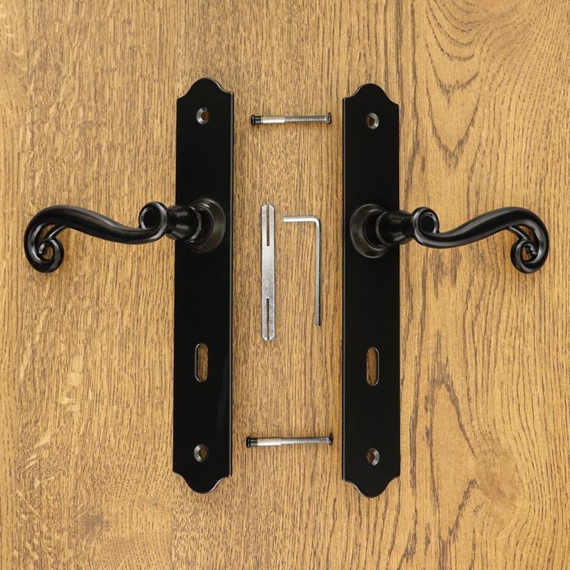PRESTON door handle with key plate 72mm