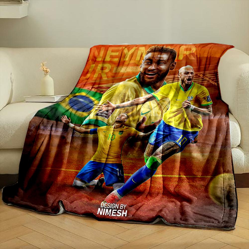 Soccer Player Designed Flannel blanket for bedroom, living room, sofa, and nap
