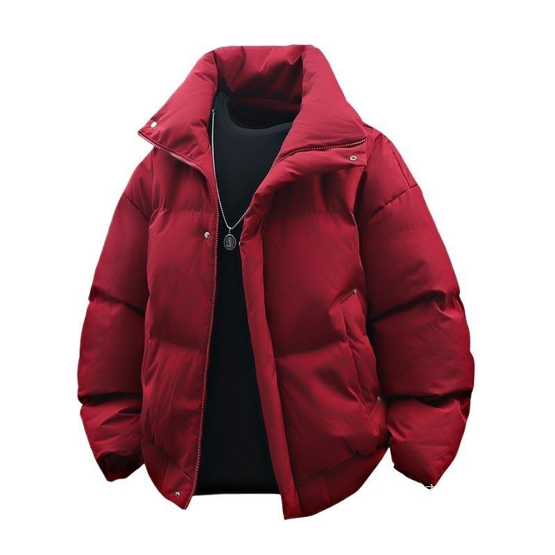 Retro Kurze Baumwollkleidung Herren Winter Stehkragen Jacke Trendige Marke Fortgeschrittener Sinn Clnf Verdickte Brotkleidung Damen