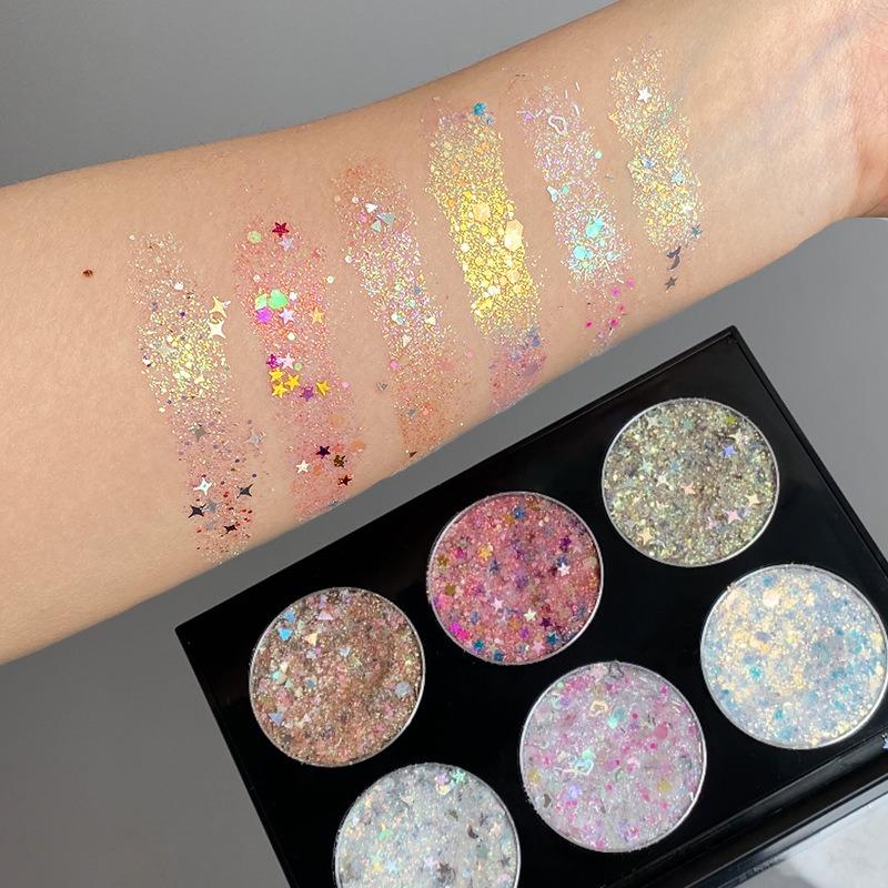 Shimmer Glitter Sequin Gel Eyeshadow Sparkling Eye Makeup For Stage Daily Cosmetics
