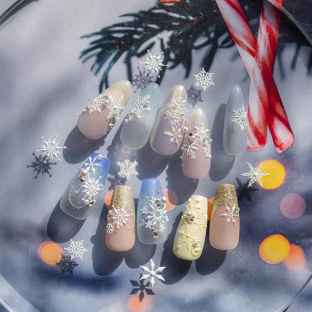 Tomoni Snowflake Christmas Nail Art Silicone Molds for Jewelry & Decorations