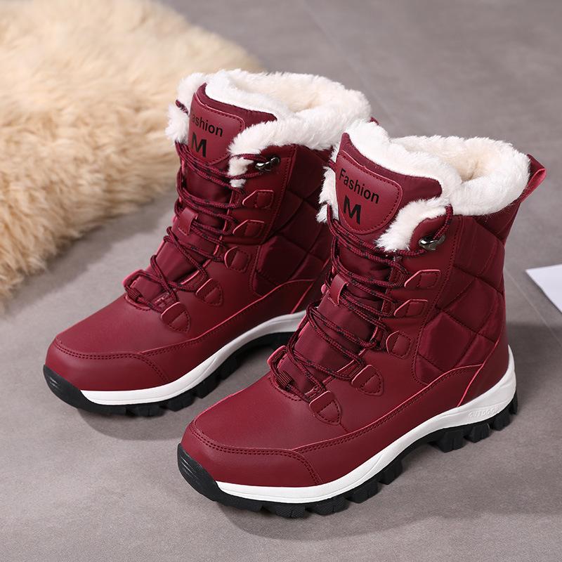 2025 Women's Fleece-Lined Winter Hiking Boots: Durable, Wear-Resistant High-Tops for Outdoor Adventures