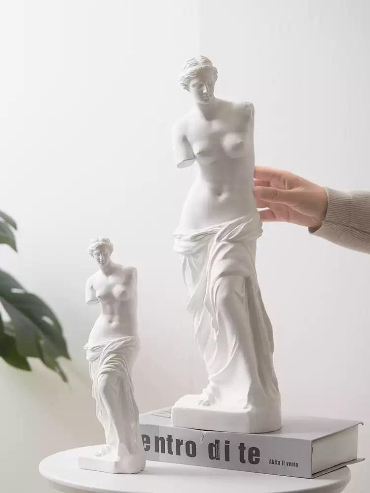 Figurka z řecké mytologie z pryskyřice, Socha Venuše Mélské, Socha Afrodity, Figurka bohyně, arti dekorace