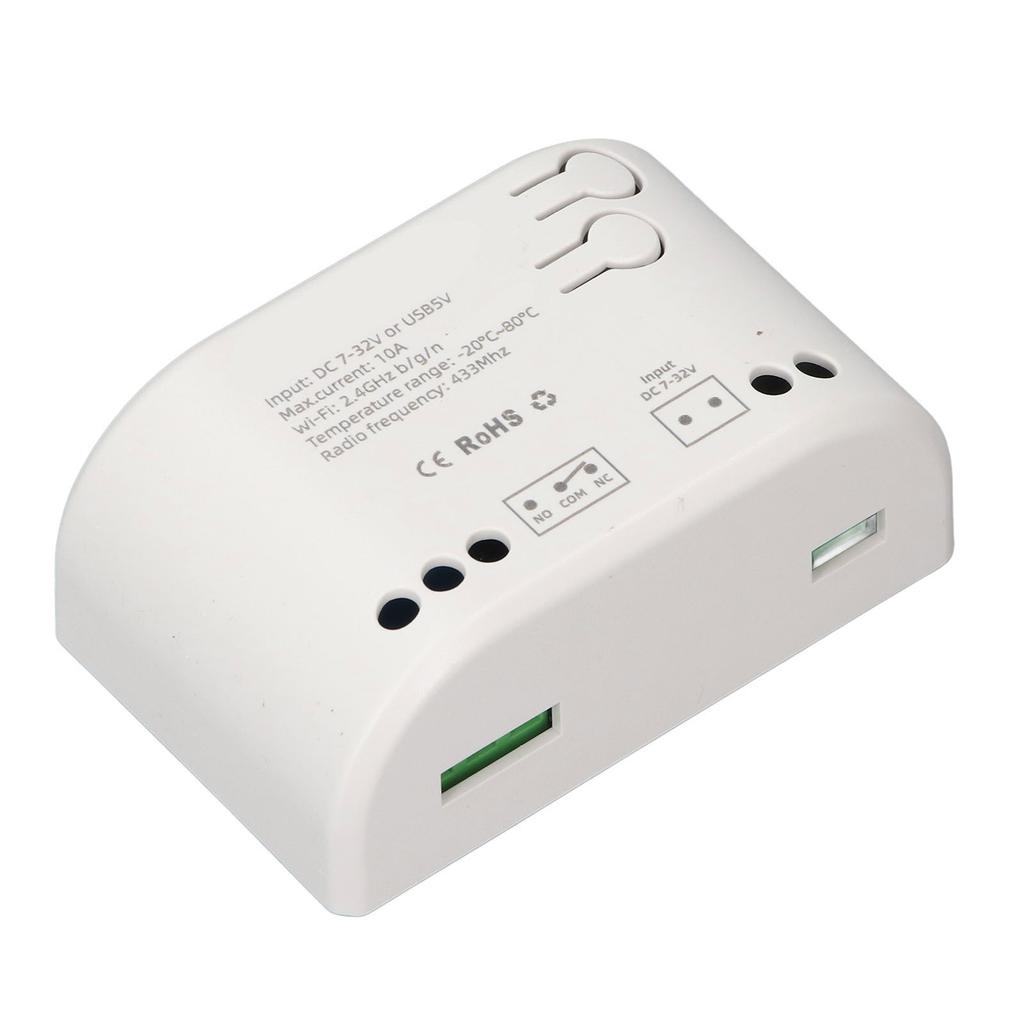WiFi Relay Switch 2200W Supports Bluetooth APP Remote Control Smart Relay WiFi Switch for Lamp Fan Garage Door 7 32V