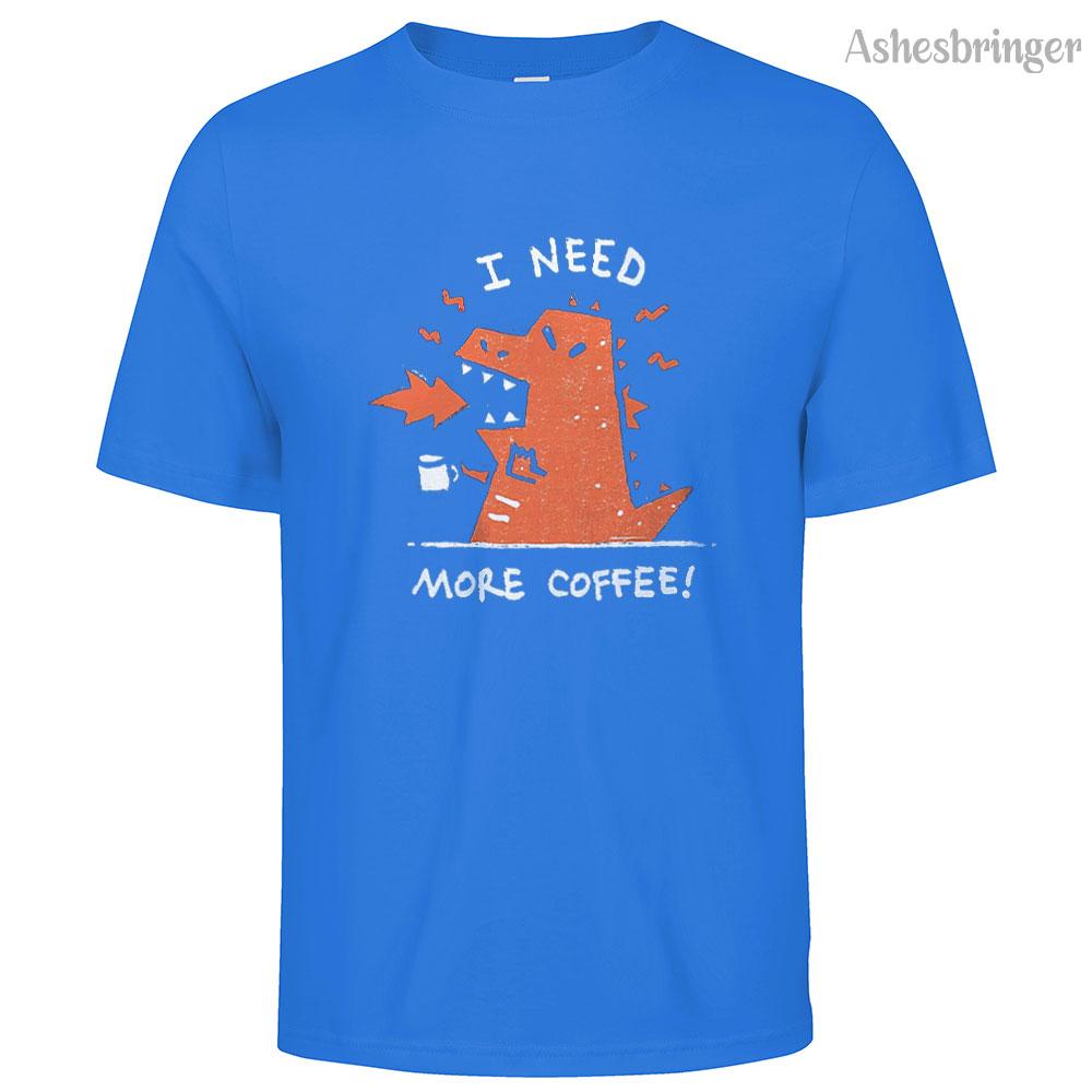 Mens Cotton I Need Coffee Graphic Funny T Shirt Street Casual Style Tee for Men and Women