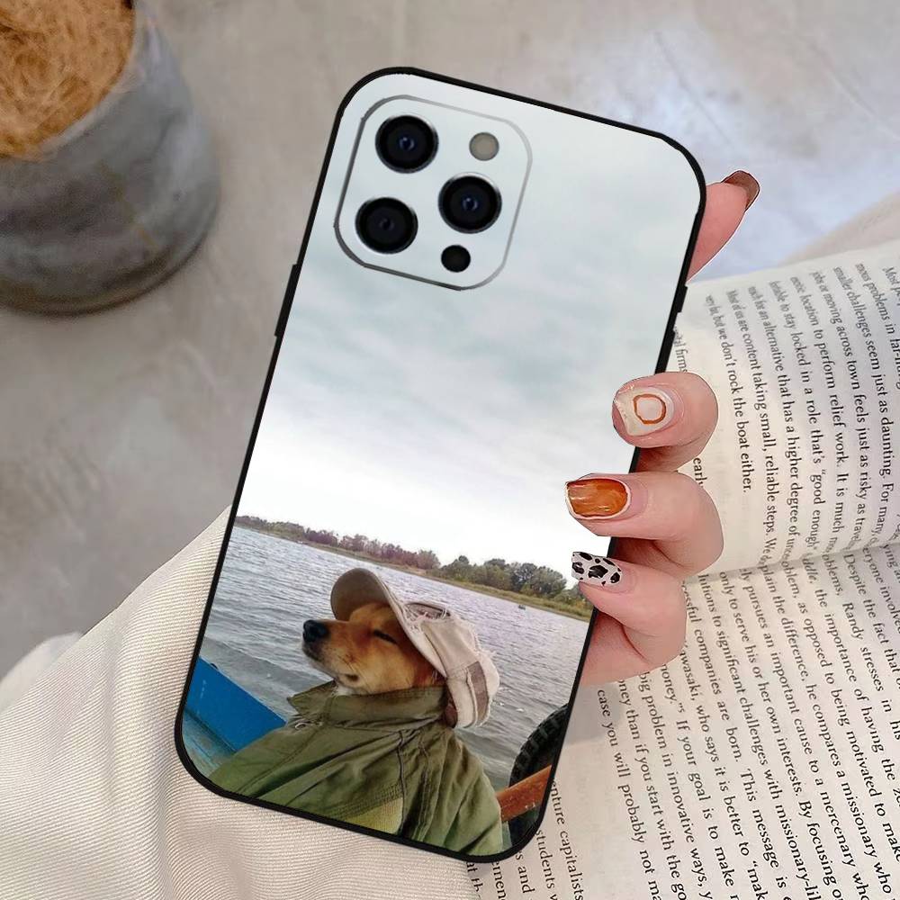 Lustige Süße Hund Handyhülle Für iPhone 17,16,15,14,13,12,11 Plus,Pro Max,XS,Weiche Silikon Schwarze Hülle
