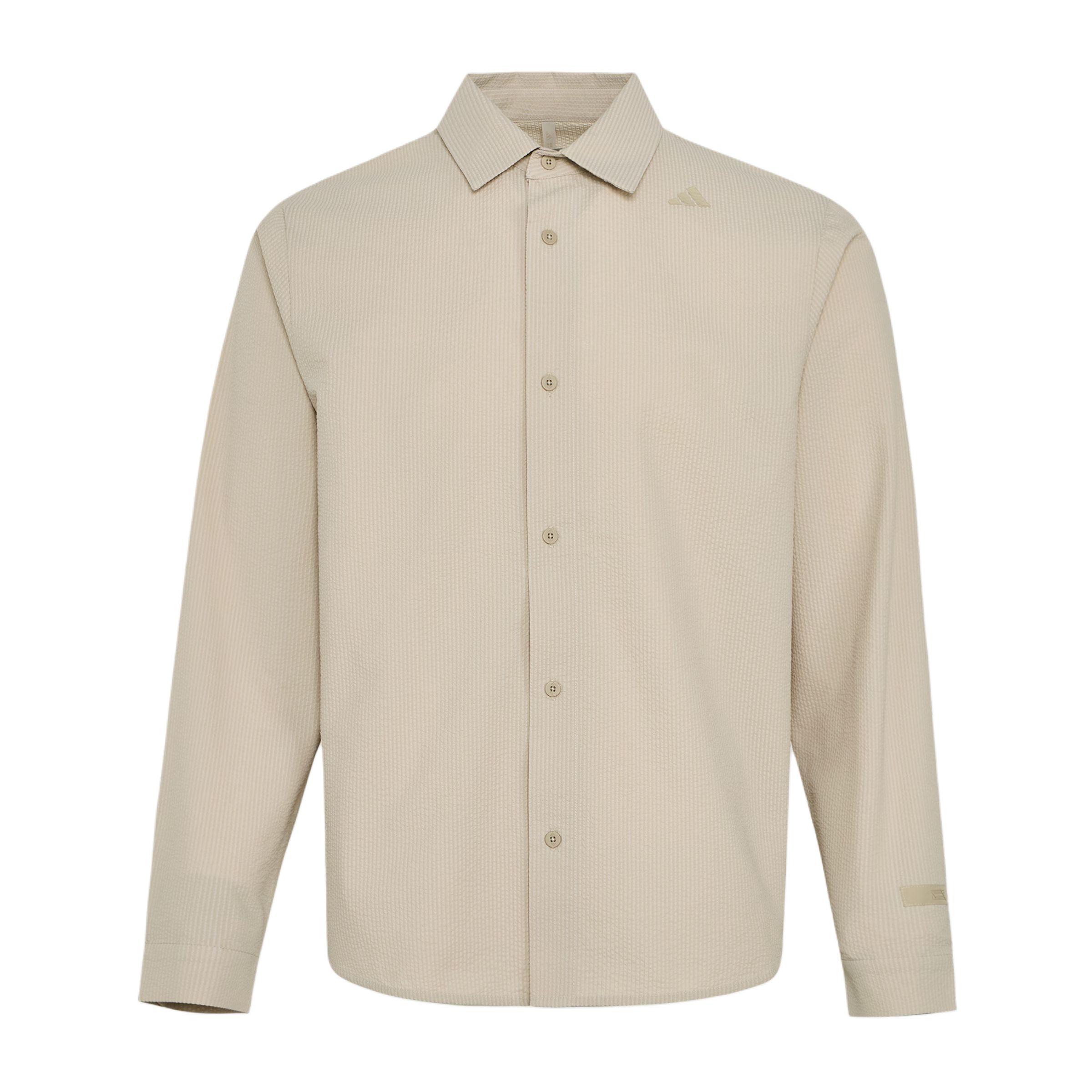 

Adidas Seersucker Long Sleeve Sun Protection UPF50+ Casual Sports Shirt Men shirts KE4037 S